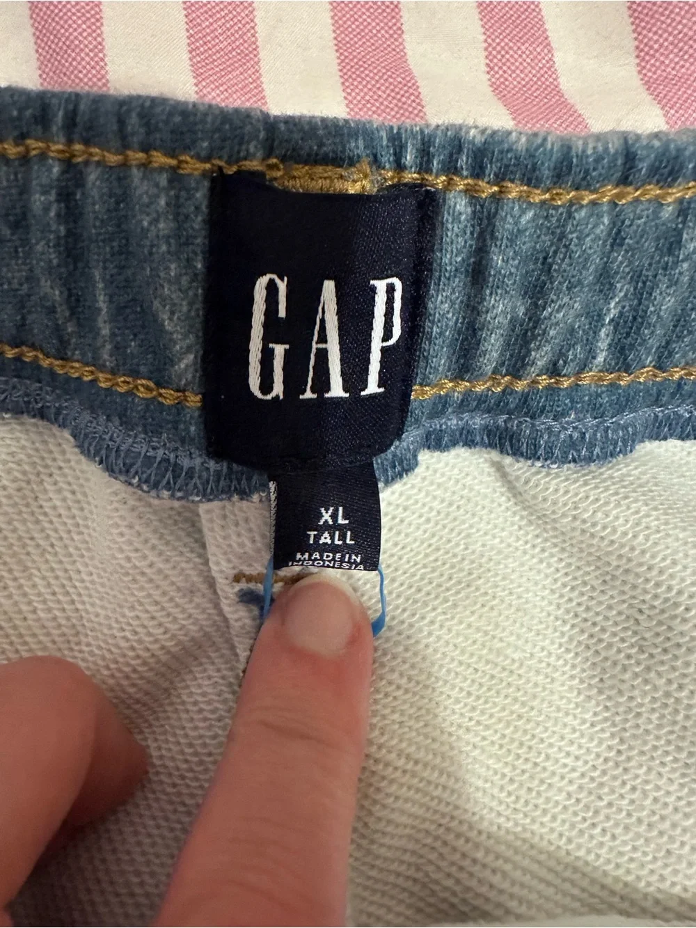 GAP Light Blue High-Rise Denim Shorts